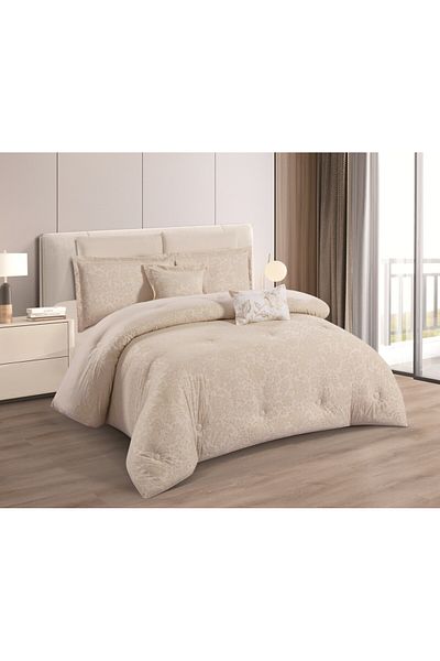 HOURS Horse Navran 8-piece comforter set with a modern and distinctive jacquard pattern, Serena-007
