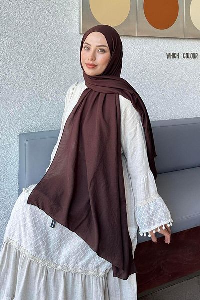 lamelif Comfort Βαμβακερό Σάλι Καφέ