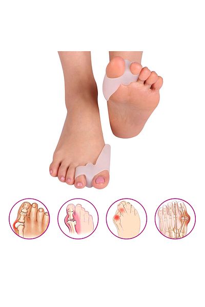 zenifique Set of 3 Pairs of Finger Protectors for Mounts and Separators, 6 Pieces, Silicone, White