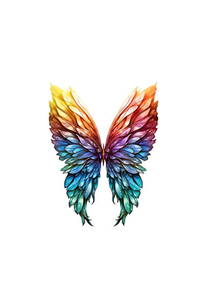 INOVATIX Set de 8 bucăți, autocolant parfum fluture curcubeu, INOVATIX®. 6 cm