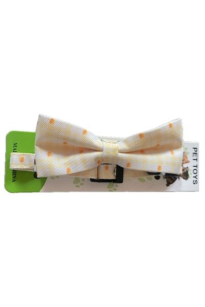 OEM Collar for Dogs and Cats Small Size, Bow Tie Design, Yellow