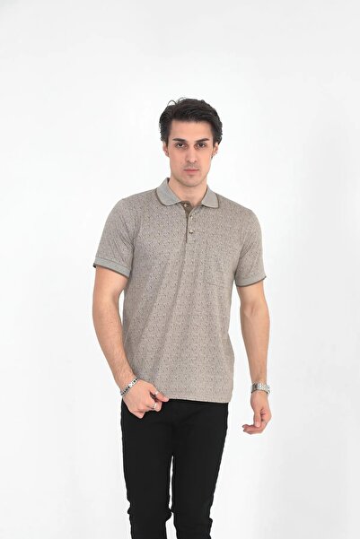 KMKkombin Μπλουζάκι μπλουζάκι με κλασική κοπή με μοτίβο γιακά με τσέπες