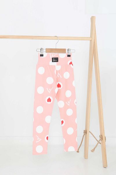 TOFİSA Girl's Powder Printed Crested Leggings - 27201