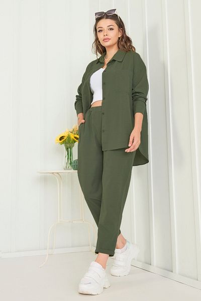 TOFİSA Tunic Trousers Double Set Khaki - 27086