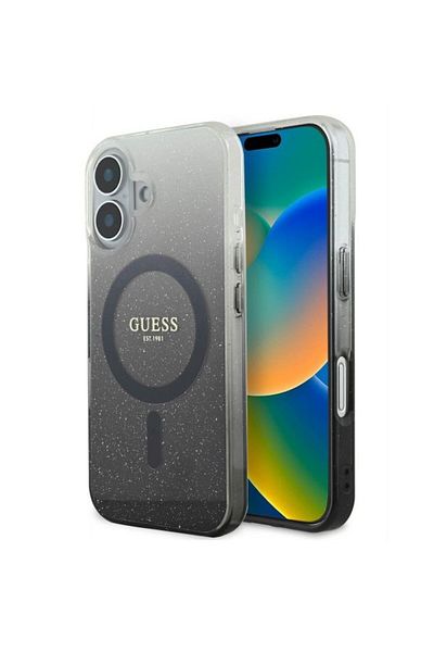 Guess Original Clear Case for iPhone 16 - Stylish French Design with Camera Protection and MagSafe Support from Cg Mobile