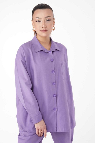 TOFİSA Tunic Trousers Double Set Lilac - 27086
