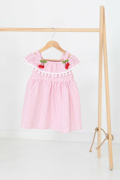 TOFİSA Φόρεμα για κορίτσια ροζ κεράσι - 27164