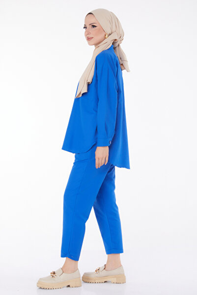 TOFİSA Tunık Pantolon İkili Takım Saks - 27086