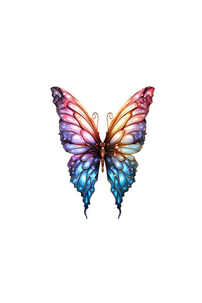 INOVATIX Set de 8 bucăți, arc autocolant fluture curcubeu, INOVATIX®. 6 cm