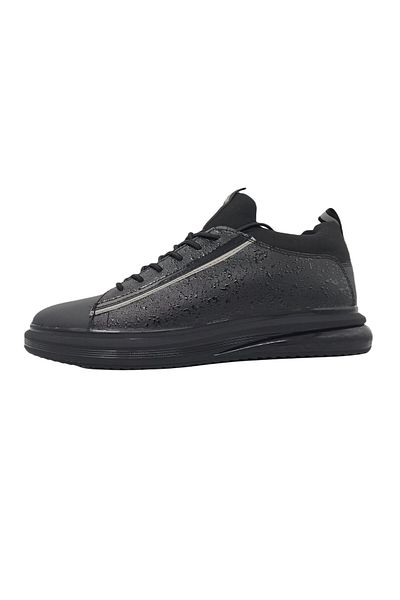 MARCOMEN 20009 Casual Men's Leather Sports Shoes Black