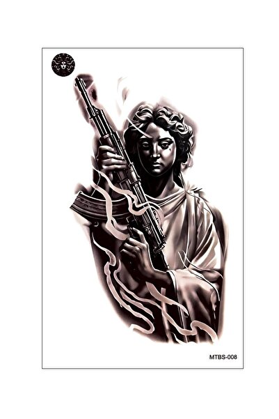 Mecit Tuhafiye SİLAHLI HEYKEL KOL BİLEK VUCUT İÇİN GEÇİCİ DÖVME