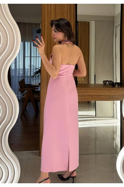 Ladies&Gentlemen Rochie lungă roz pudră