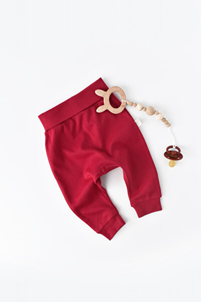 BabyCosy Organic Wear BabyCosy Unisex Βαμβακερό Παντελόνι Κόκκινο