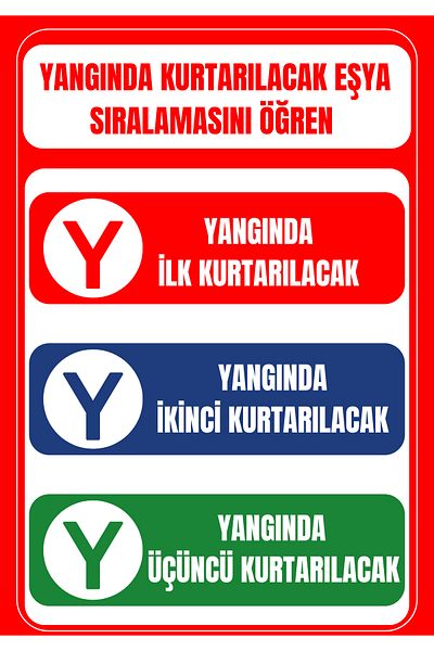 Girl Power 35 X 50 Things to Save in Fire Ranking Foil Printing Sticker Warning Sign
