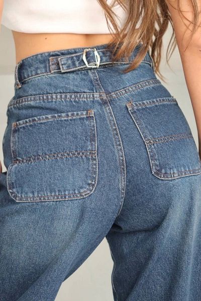 TB Terzi Bey Back Buckle Jeans Trousers