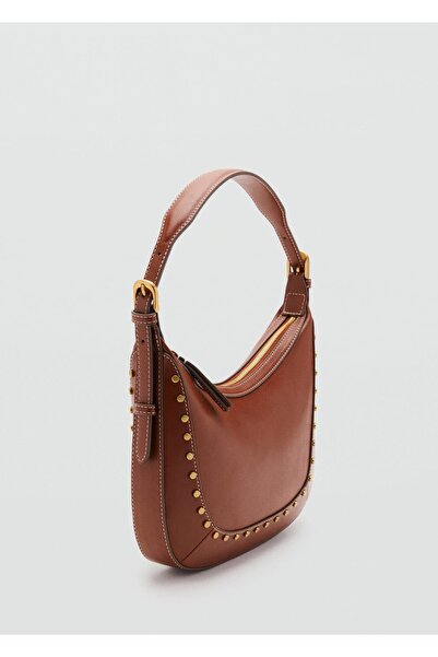 MANGO Woman Küçük zımbalı omuz çantası