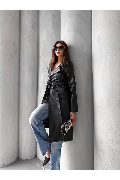 MEECY Women's Belted Overcoat Trench Coat