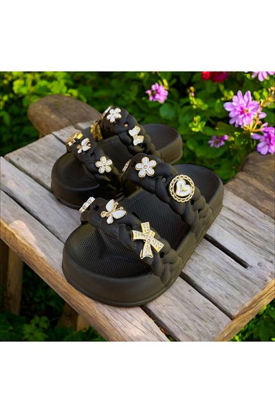 Hızlı Al Girl's Stone Slippers.Garden Beach Pool Stone Slippers Suitable for Daily Use