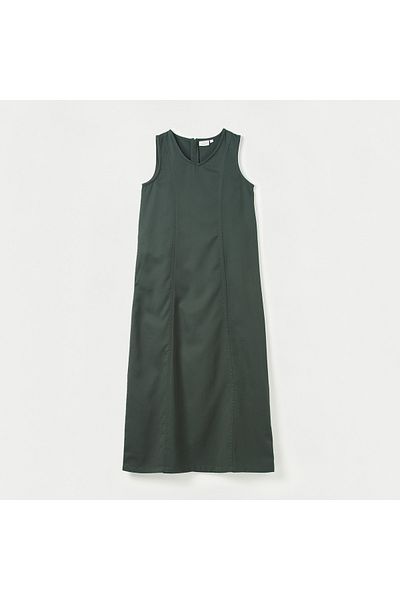 Juniors Solid Pinafore with Zip Closure and Tie-Ups