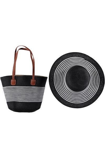 cskticaret Beach Bag and Hat Two-Piece Set