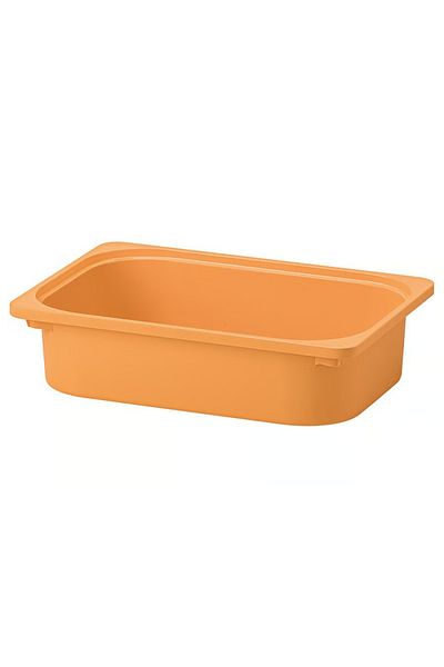 IKEA TROFAST Storage Box Light Orange 42x30x10 cm – Durable, Stackable Kids Toy Organizer Bin