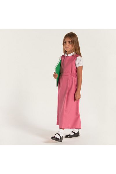 Juniors Solid Pinafore with Round Neck
