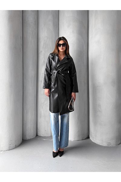 MEECY Women's Belted Overcoat Trench Coat