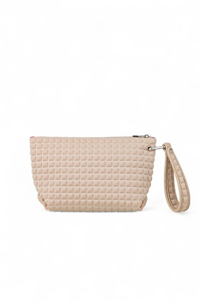 Bilik Deri Scuba Beige Women's Portfolio & Clutch Bag Yeliz