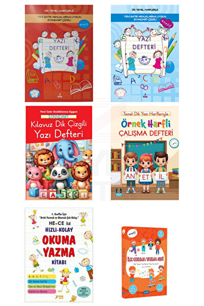Yuva Yayınları 1.Sınıf Dik Temel Harflerle Okumaya İlk Adım Seti Anetil-Hece ...