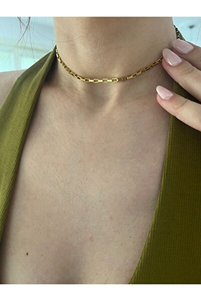 Hoop jewelery Steel Cube Choker