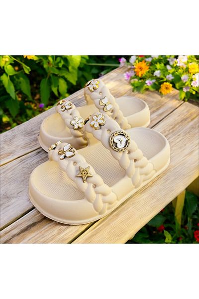Hızlı Al Girl's Stone Slippers.Garden Beach Pool Stone Slippers Suitable for Daily Use