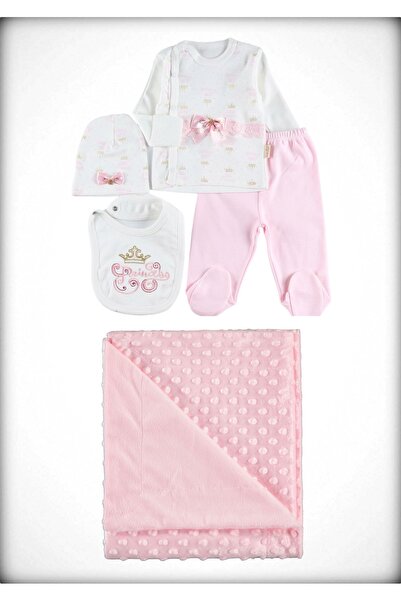 Avşar Baby 5-Piece Birth Set (Mother Baby Bag, Hospital Release Blanket, 10-Piece Wipes and 3-Piece Socks)