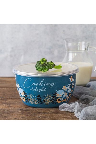 Metalac Multifunctional container with lid 16 enameled Metalac