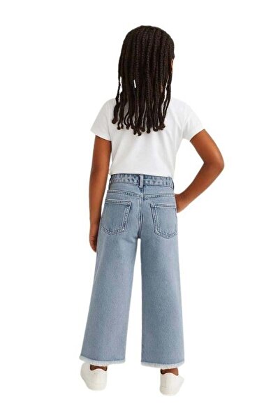 Zekids Kız Çocuk Fiyonk İşlemeli Kot Pantolon