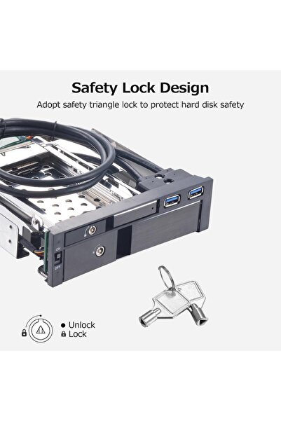 Universal Oem 5.25" Internal Dual Slot Hard Disk Box 2.5+3.5 inch SATA HDD-SS...