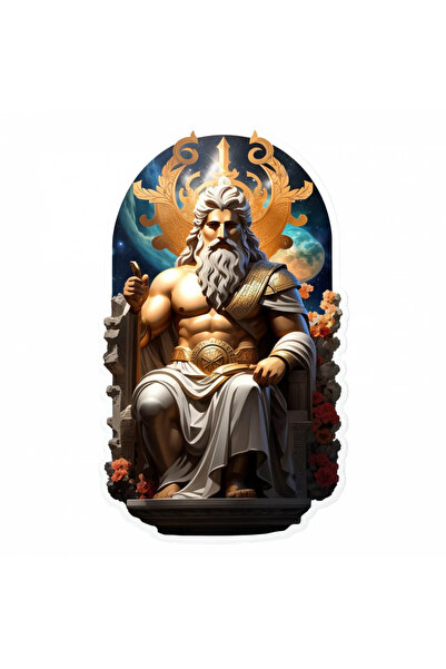 INOVATIX Σετ 8 τεμαχίων, Αυτοκόλλητο με τον Έλληνα Θεό Αιθέρα στο θρόνο, INOV...