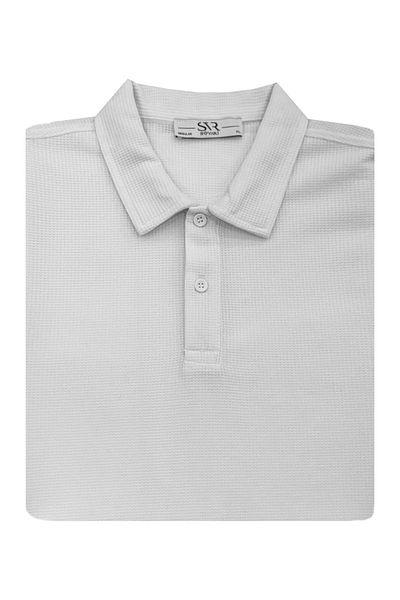 SÜVARİ Μπλουζάκι Polo Collar Polo με μοτίβο βάφλας Cavalry Loose Fit με μαλακή υφή διπλής στρώσης