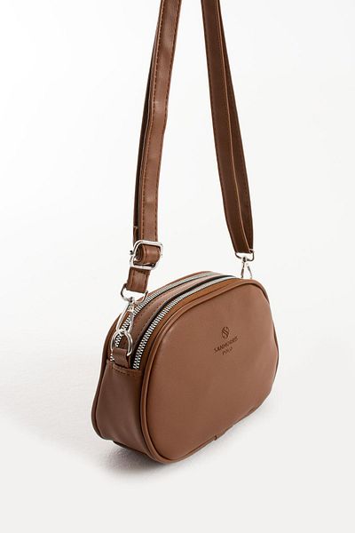 H&D COLLECTİON Soft Leather Very Useful 3 Compartment Small Size Shoulder and Crossbody Bag 1423