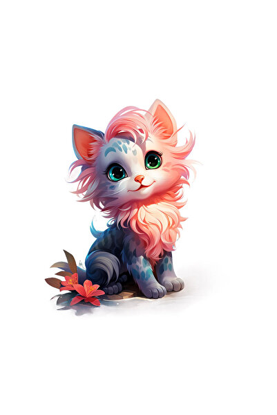 INOVATIX Σετ 8 τεμαχίων, Αυτοκόλλητο Γάτα ερωτευμένη, INOVATIX®. 6 εκ.