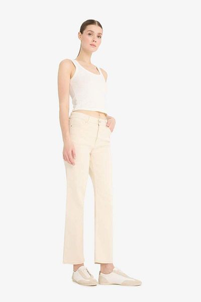 DeFacto New Season Comfort Straight High Waist Ankle Length Jean Trousers
