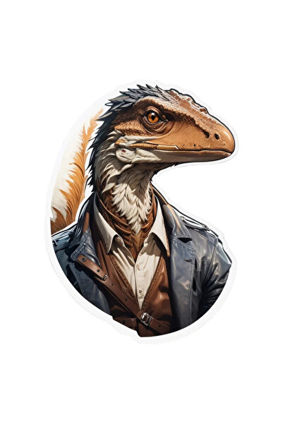 INOVATIX Set de 8 piese, autocolant Velociraptor cu husă, INOVATIX®. 6 cm