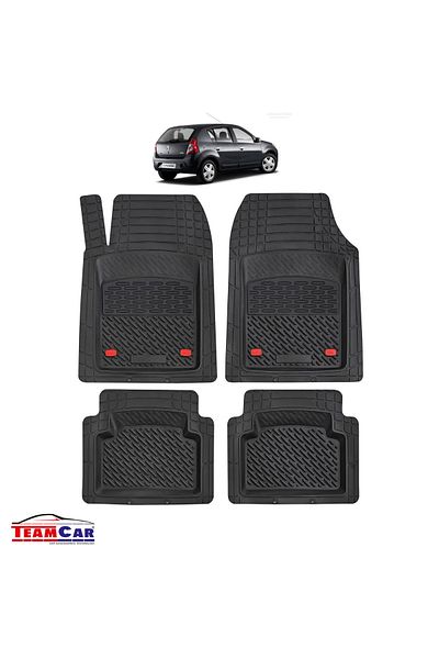 TEAMCAR Covorașe auto tip tavă compatibile cu Dacia Sandero I (2008–2012) - Hatchback