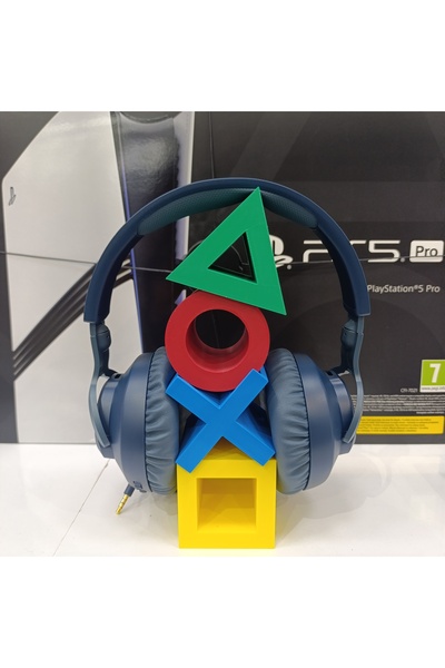 Mey3DDesign Kulaklık Standı Play Station Tuş Kombini Görütülü, Asimetrik, 4 Renk