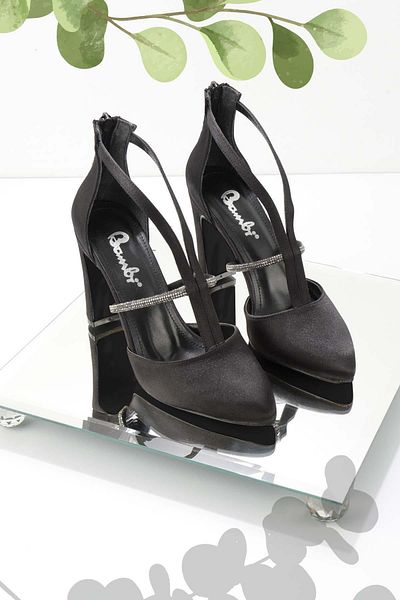 Bambi Pantofi cu toc clasici de damă negri K01926052138
