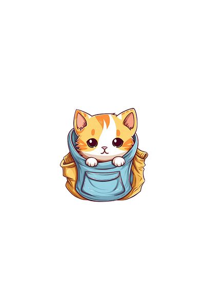 INOVATIX Set of 8, Loki Cat Sticker, INOVATIX®. 6 cm