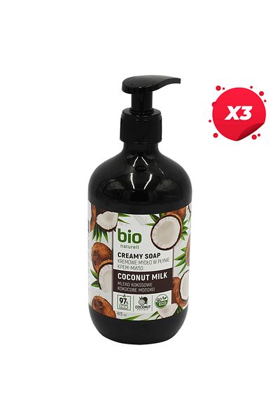 Bip X3 - BIO NATURELL LIQUID SOAP PUMP 473ML COCONUT MILK