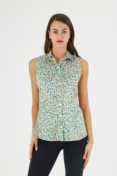 FİDEY Дамска блуза с къси ръкави и принт