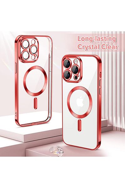 Techsuit Case for iPhone 13 Pro Max - Techsuit Luxury Crystal MagSafe - Red