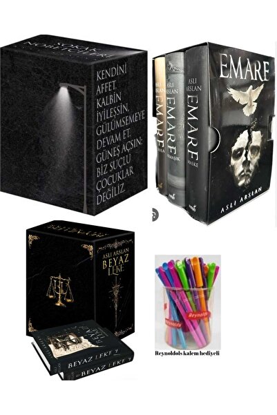 İndigo Kitap Sokak Nöberçileri 4 Kitap Kutulu / Emare 3 Kitap Kutulu / Beyaz Leke 2 Kitap Kutulu Ciltli