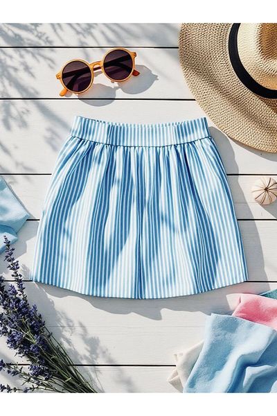 Gameyal Women's Comfortable Fit Waterway Fabric Skirt with Shorts